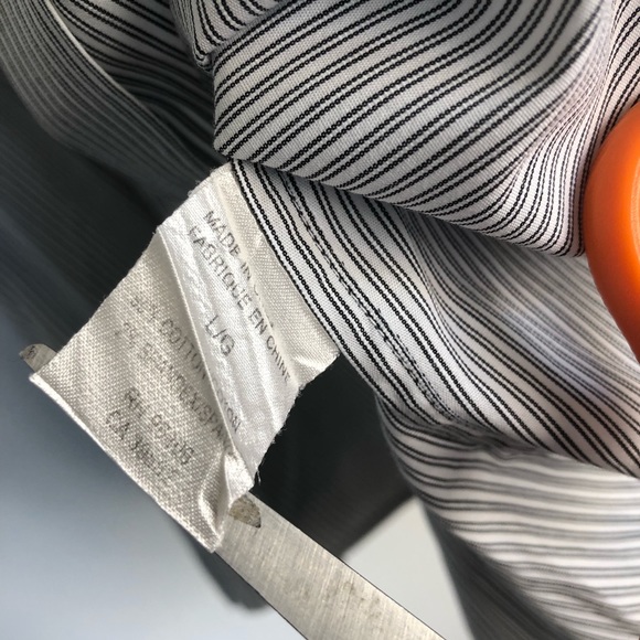 Theory button down front long sleeve striped shirt - Picture 5 of 6